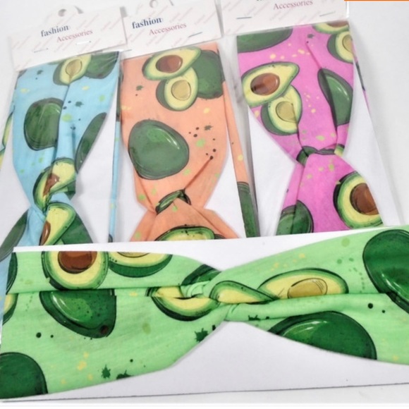 Accessories - 3.5" Wide Avocado Theme Stretch Headband
